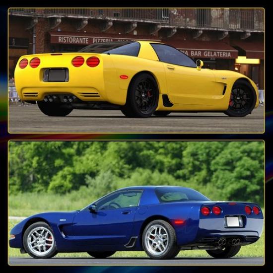 Red Lens LED Rear Fender Side Marker Lights For 1997-04 Chevrolet Corvette C5 EV
