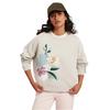 Womens/Ladies Brookla Floral Embroidery Cotton Blend Sweatshirt
