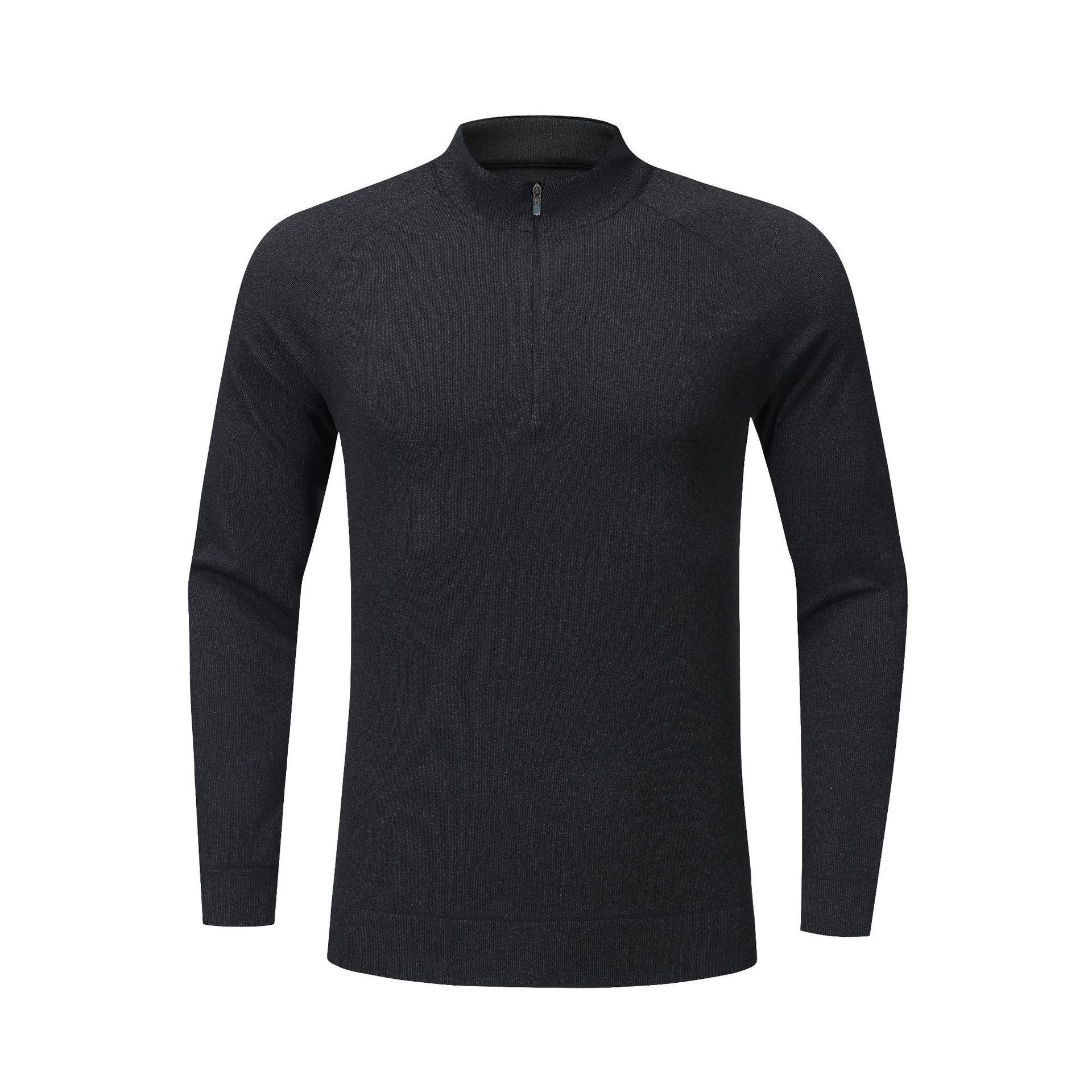 Men s German Fleece Quick-Dry Sports Hoodie Half-Zip Running Base Layer L