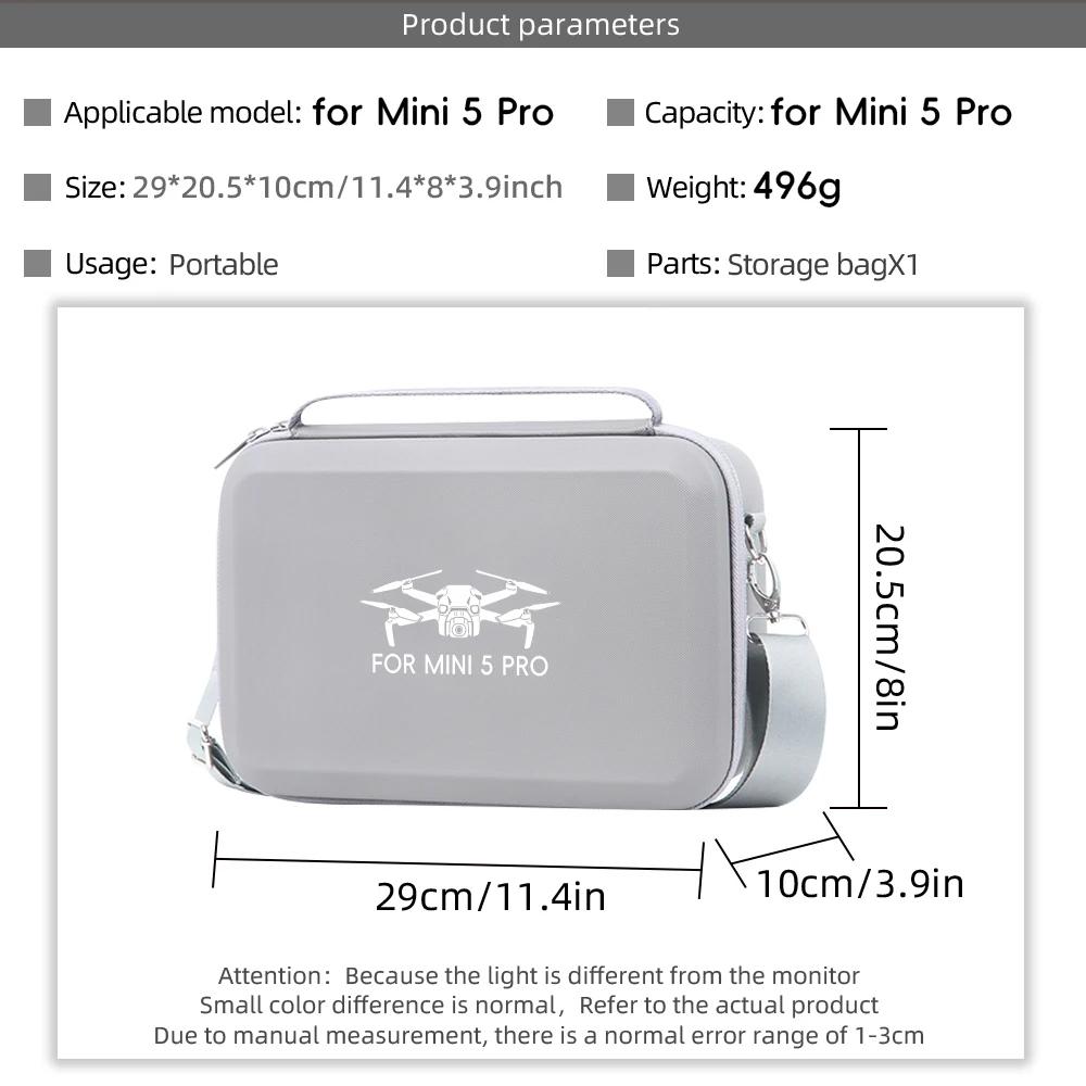 For DJI Mini 5 Pro Storage Bag Carrying Case Remote Control Battery Drone Body Shoulder Handbag For DJI RC 2 Accessories