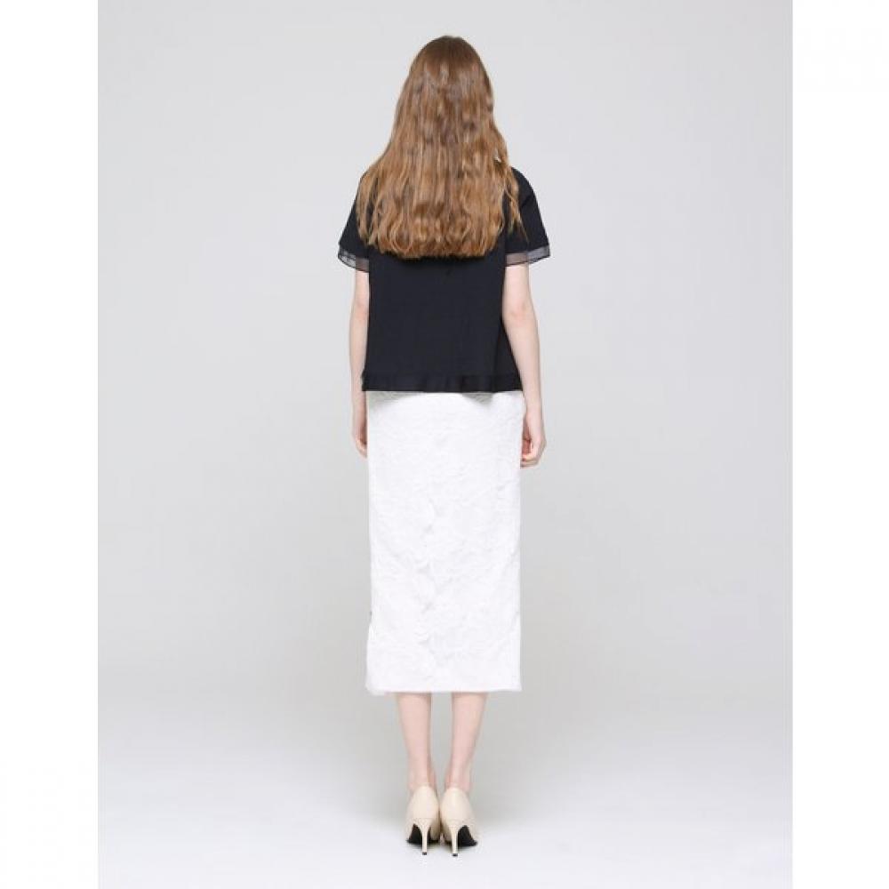 Son Jung Wan Bead Neck Lace Color Block Blouse Zbl6262220