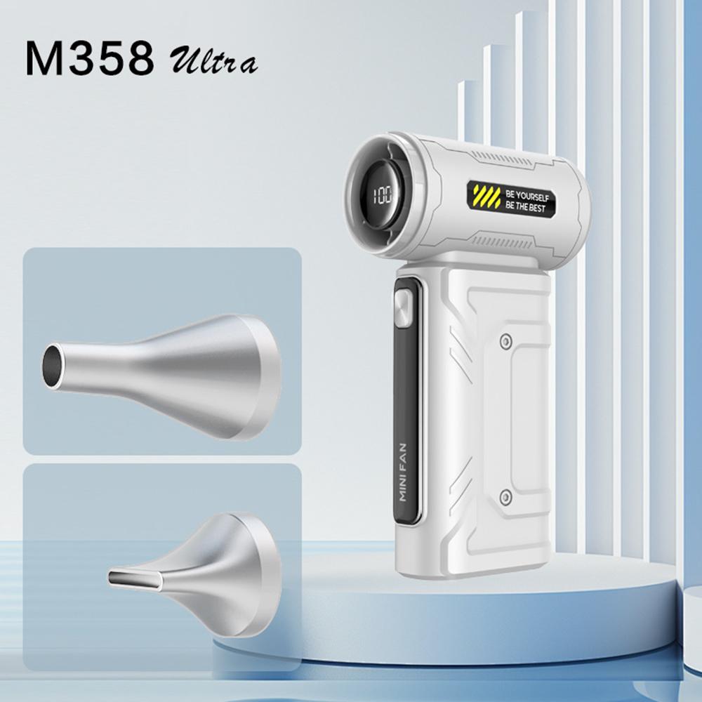 

400000 об/мин Мощный вентилятор Пылесос Бесщеточный Ультра Турбо Вентилятор Реактивный Дисплей Батареи Высокоскоростной Ручной Мощный Воздуходув Низкий Уровень Шума белый