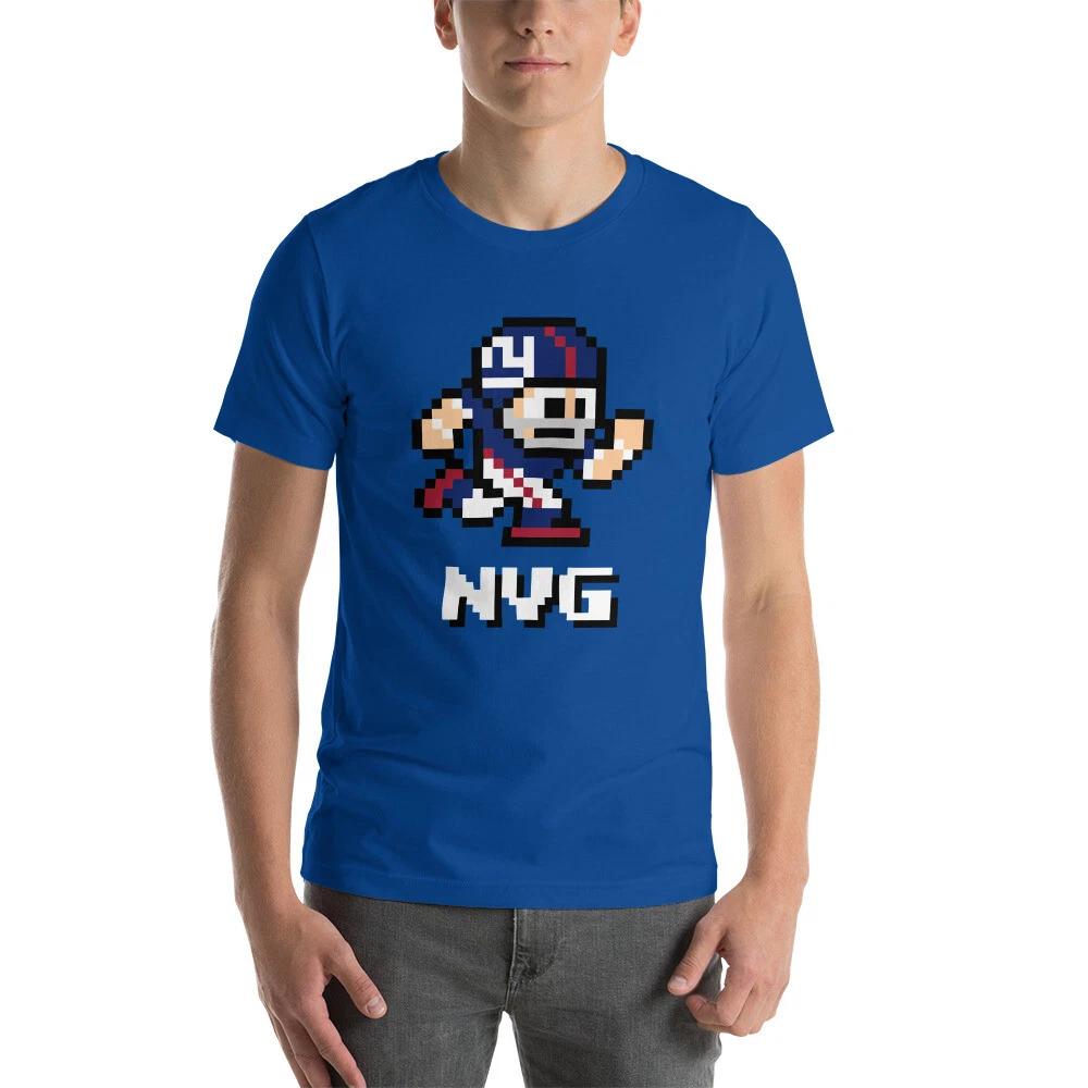 New York Giants NY NES Football Player 8-bit Tecmo Super Bowl Nintendo T-Shirt 4XL