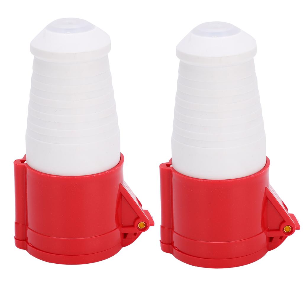 2 pçs Plugue Industrial 4 Pinos 380415V 32A 3P+T IP67 À Prova D'água para Agricultura Aeroporto Ferrovia