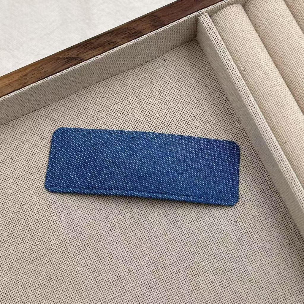 Korėjietiško stiliaus džinsinio mėlynumo kirpčiukų plaukų segtukas - Paprastas geometrinis audinio plaukų segtukas mergaitėms