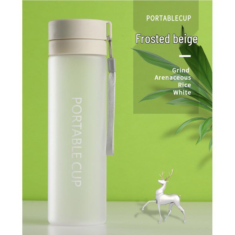 Large Capacity Sports Water Bottle with Frosted Finish and Portable Handle - Ideal for Outdoor Use and as a Promotional Gift