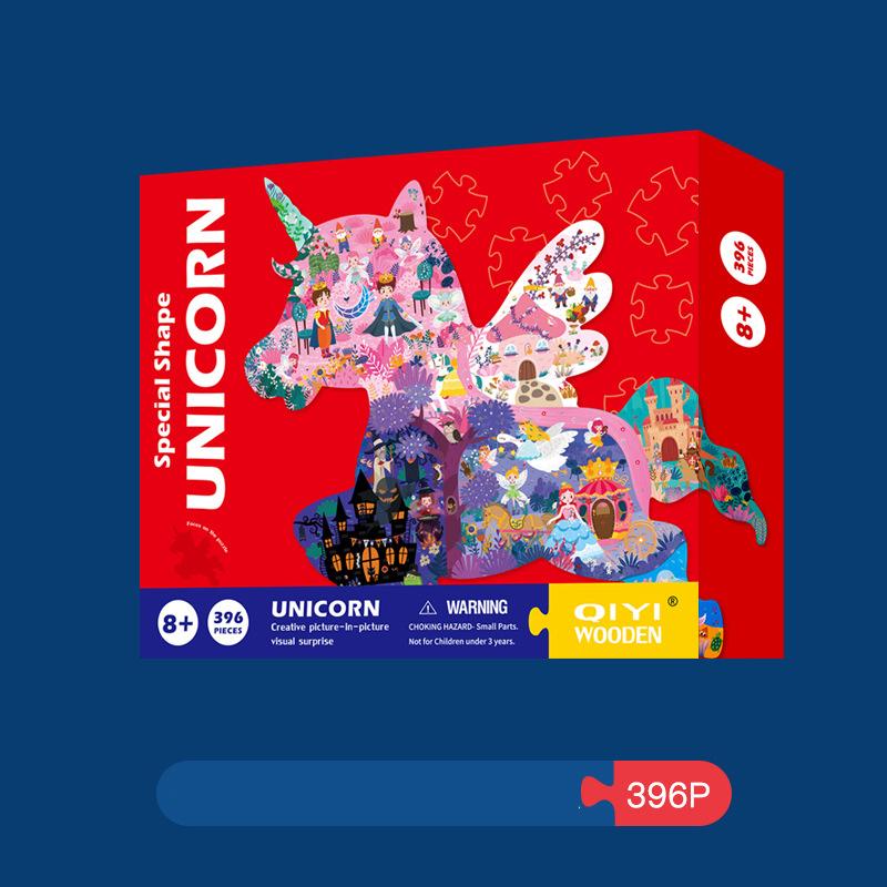 300 500 Pieces Animal Dinosaur Irregular Paper Puzzle Cognitive Jigsaw Puzzles Game for Kids Educational Toy Children Xmas Gifts