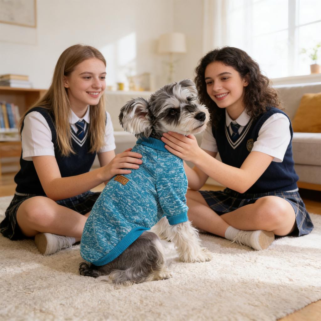Size S Pet Fleece,lined Warm Sweatshirt For And Winter, Made Of Wool.