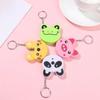 Measuring Tool Keychain Double Sided Scale Automatic Telescopic Tape Cartoon Animal Tape Measure for Child Kid Height Scale