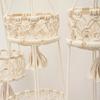 Hand-Woven Cotton Rope Mesh Basket for Kitchen, Fruit, Flowers, Vegetables, and Bohemian Décor.