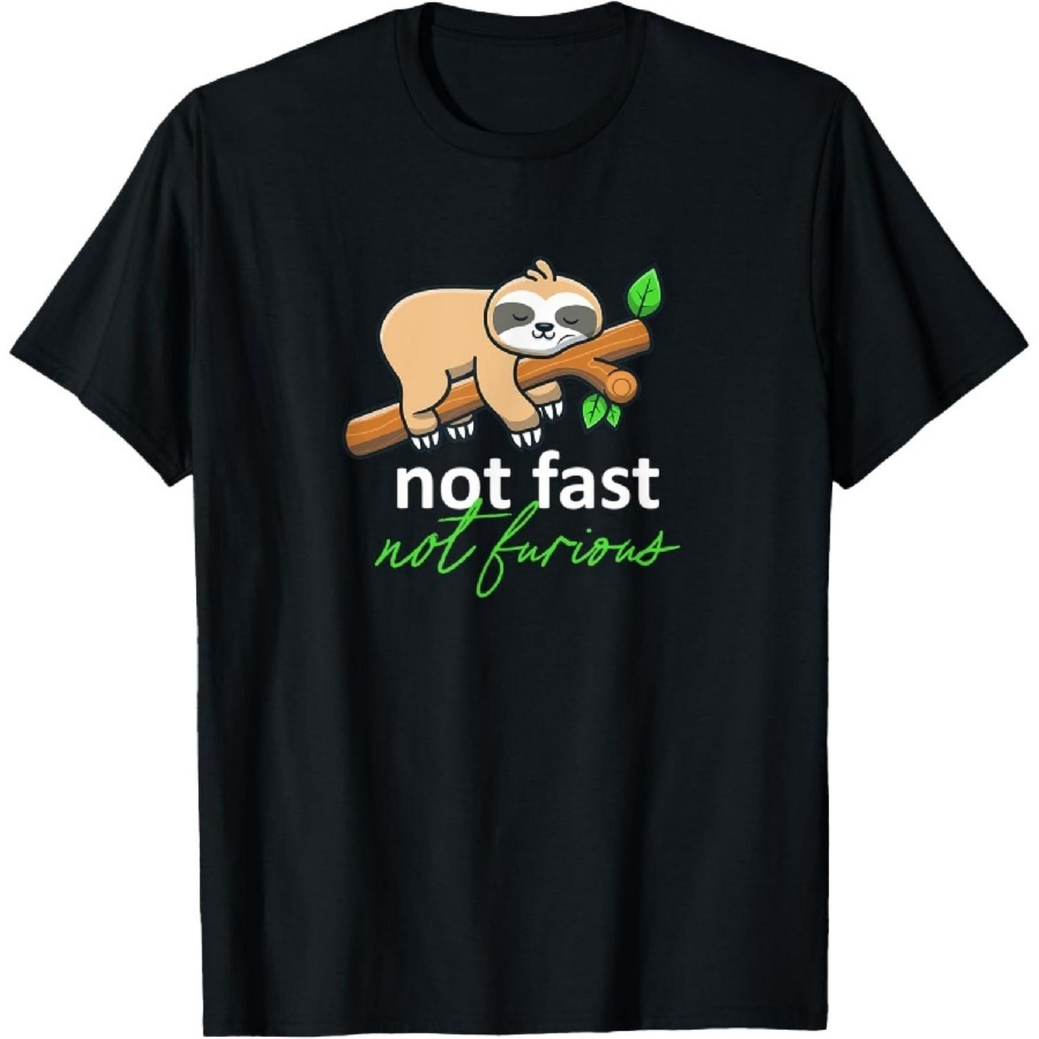 

Not Fast, Not Furious Lazy Sleeping Sloth - Pyjama gift T-Shirt XXXXXL чёрный