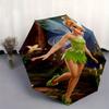 Tinkerbell Fairy Wings Cartoon Umbrella, Portable 3-Fold Compact Umbrella, Suitable for Camping, Hiking and Travel, Ideal Easter Birthday Gi