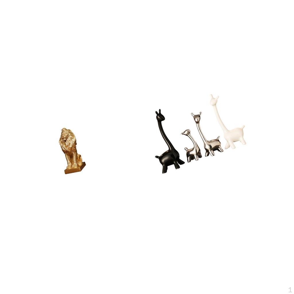 Lion Giraffe Sculpture Statue Collectible Tabletop Ornament Art Figurine Decorative Furnishing