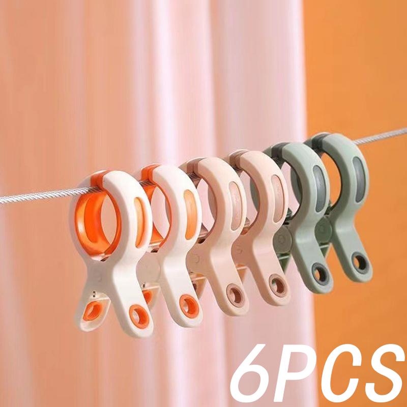 3-6Pcs Beach Towel Pegs Plastic Strong Windproof Clothes Pegs Laundry Tongs Towel Pegs for Hammock Towel Clip YFJ002