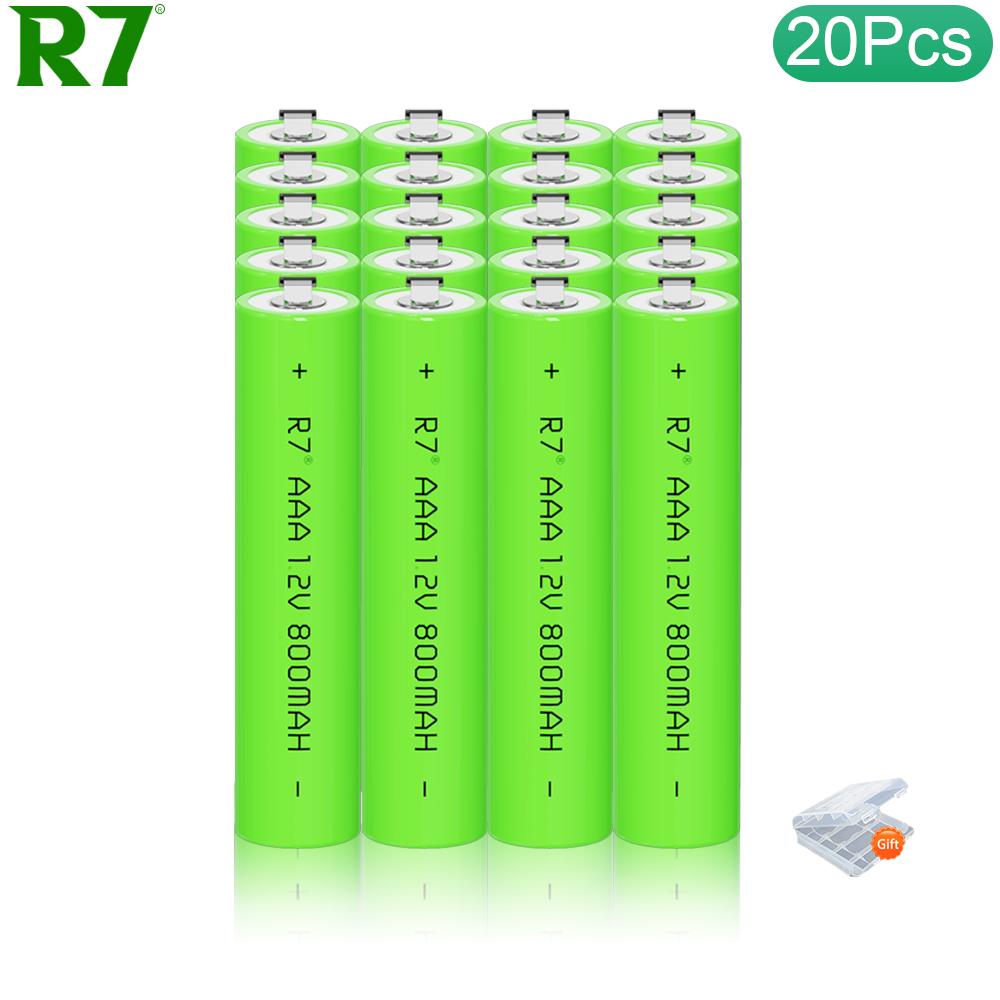 R7 1.2V AAA Ni-MH Rechargeable Battery 800mAh with Weld Tabs - Long-Lasting Power for Electric Shaver, Razor, Toothbrush