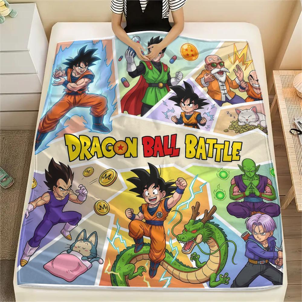 

Colorful Spliced Dragon BallPrint Flannel Blanket, High quality Comfortable for All Seasons, Home Decor, Warmth and Comfort 80cm x 120cm