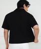 Dibala Automatic Tucking Fake Drop Oversized Half-Zip Polo Shirt Short Sleeve T-Shirt