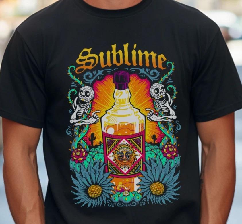 

Sublime 40 Oz Bottle T-Shirt Rock Band on Vintage Black Comfort Colors Tee M