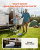 RV Steps, 3-Step, 200 kg Load Capacity, Manual Retractable RV Stairs, Telescopic Folding Aluminum Alloy Camper Steps, Steel Frame Non-Slip Entry