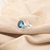 Gemma Topazio Blu Svizzero Anello Gioiello Fatto a Mano in Argento Sterling 925 Per Amico RR-48-14