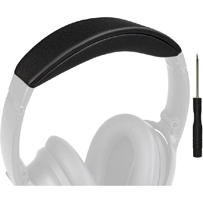 Комплект сменных амбушюр SOULWIT для оголовья наушников Bose QuietComfort 45 (QC45)/ТихийКомфорт 35 (QC35, QC35II)/QuietComfort SE (QC SE)/Новый тихий комфорт чёрный