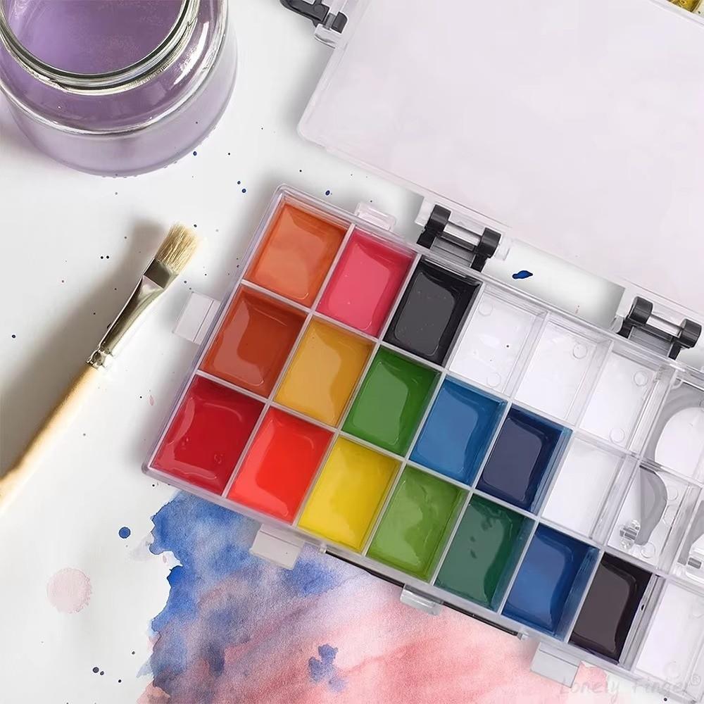 Half Pans Watercolor Painting Pallet Airtight Leakproof Paint Tray Box  Travel Palette