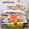 Literie motif Son Goku, Ensemble couette Housse de couette Taie d'oreiller Cadeau d'anniversaire pour la maison (1 housse de couette + 2 taies d'oreiller, sans garniture.)
