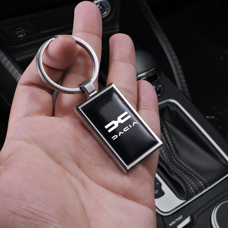 Zinklegierung Auto Schlüsselanhänger Auto Schlüsselanhänger Anhänger Dekoration Zubehör für Dacia Bigster Spring Duster Sandero Jogger Dokker Lodgy
