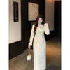 Plus Size New Chinese Style Off-White Jacquard Qipao Dress