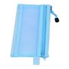10pcs Blue/Pink/Black/White/Grey Mesh Zipper Pouch Double Layer File Pouch for A6 Paper  Home