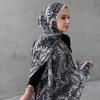 Lightweight Chiffon Floral Print Scarf Women Breathable Head Wrap Hijab Style
