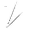 1Pc Stainless Steel Double-Ended Nail Care Tool Cuticle Pusher Remover Manicure Cleaner Circle & Horseshoe Header