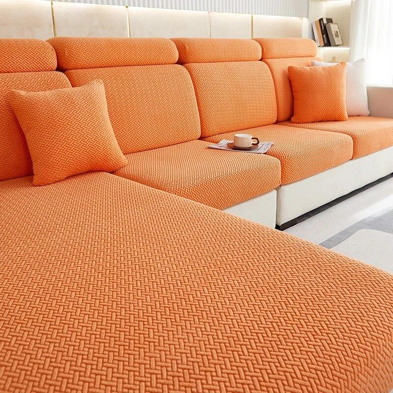 Funda de Cojín de Asiento de Sofá Funda de Silla Extraíble Jacquard Funda Elástica Lavable Protector de Muebles 1/2/3/4 Plazas