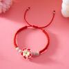 Beads Polymer Clay Braid Rope Bracelet Boho Egg Flower Bangle Bohemian Beach Jewelry  Jewelry Gifts