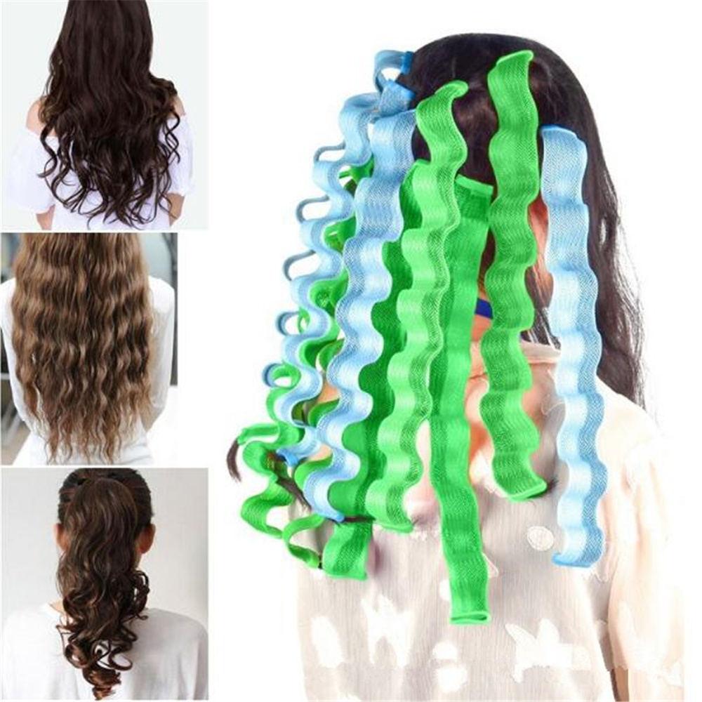 12pcs DIY Magic Hair Curler Heatless Hair Rollers Curlers Hairstyle Roller Sticks 30CM Wave Formers Curling Hair Styling Tools
