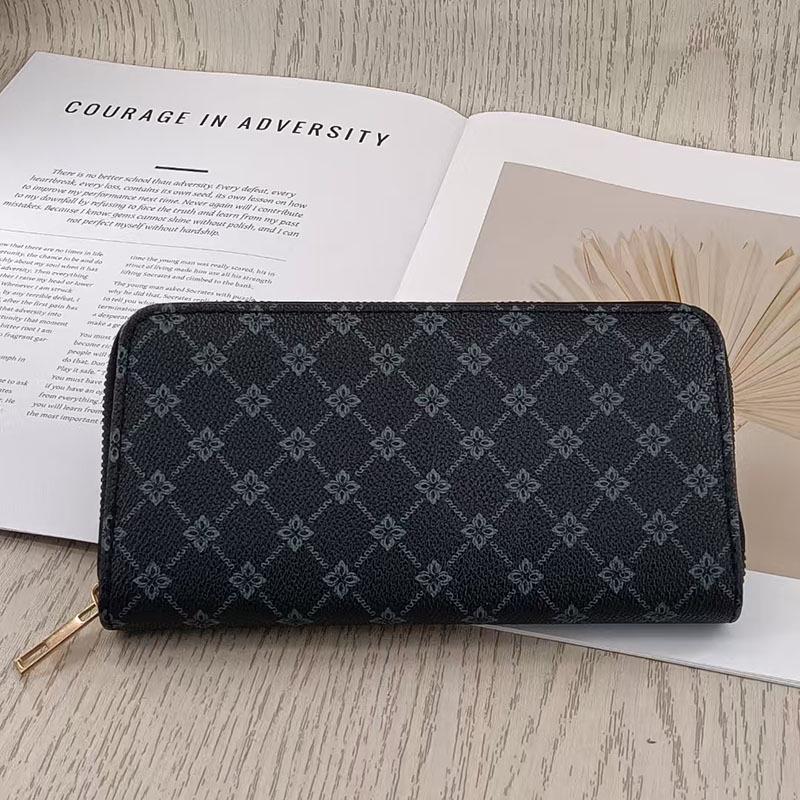 European & American Fashion Large Capacity Zipper Clutch Wallet - Multi-Card Slot, Simple, High-End Design