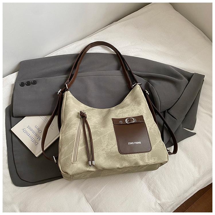 

Простая сумка большой вместимости женская 2025 новая модная универсальная повседневная сумка через плечо студенческая сумка-мессенджер для поездок на работу сумка-тоут