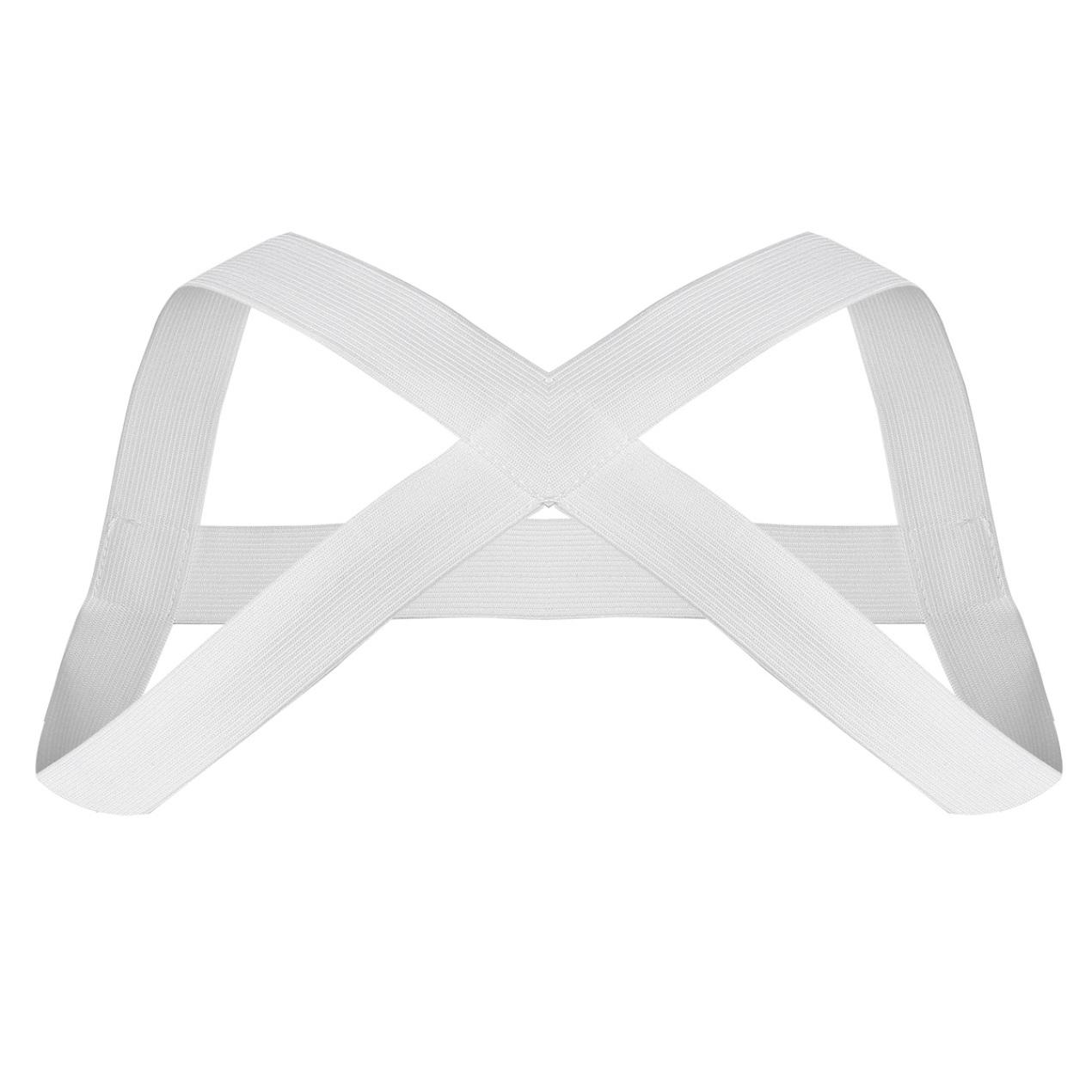 

Мужской X-образный задний нейлоновый эластичный ремень на плечо, грудь, мышечный ремень, ремень для костюма в стиле панк, сексуальная клубная одежда, косплей, вечерние костюмы, ремни белый