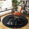 1PC Luxury black car Design Round Chair mat Area Rug - Non-Slip, Floor Mat for Office, Bedroom, home decor Christmas Gift c0528012