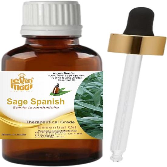 

Levenmooi Sage,Spanish (Salvia lavandulifolia) Pure & Natural Therapeutic Grade Essential Oil Glass 5 ml