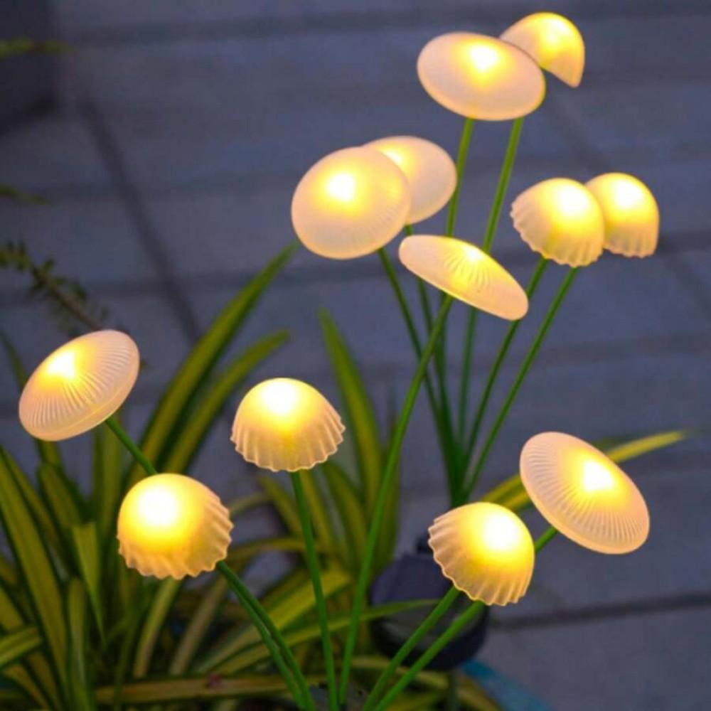 Solar jellyfish lamp outdoor waterproof garden landscape atmosphere lamp home garden balcony decorative mushroom lawn lamp