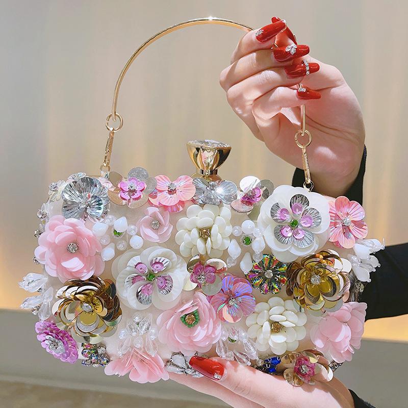 2025 Women New Clutch Elegant And Fashionable Evening Bags Floral Party Wedding Chain Dinner Handbags Banquet Lady Purse