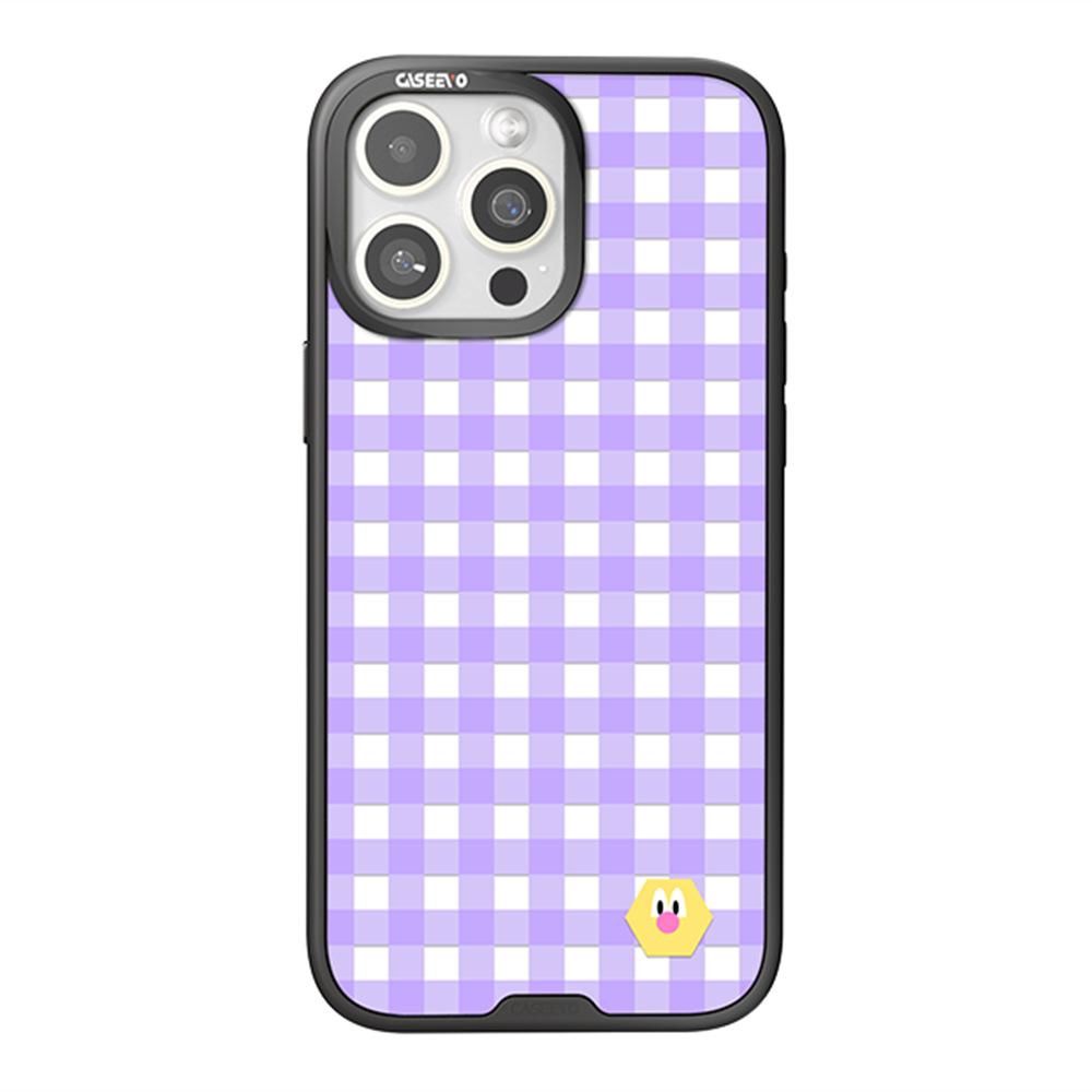 

CASEEVO For iPhone 14 Pro Max Case Compatible with MagSafe TPU Acrylic Magnetic Phone Cover with Detachable Grid Backplate Purple