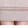 Mid-length Women Sweater Dress Loose Autumn and Winter Thickened Half High Neck Knitted Dress Simple Casual