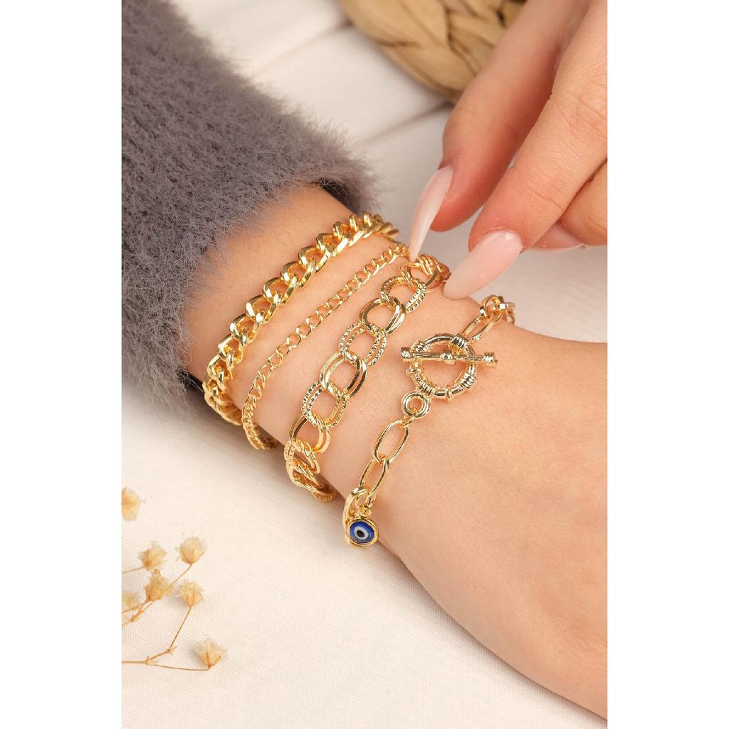 Vergoldetes massives Damenarmband