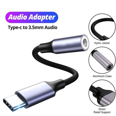 Adapter audio USB typu C na gniazdo 1,1 mm Przewód słuchawkowy Konwerter Typ C 1,1 Gniazdo Aux Kabel audio do iPhone'a Macbooka iPada Huawei Realme