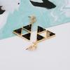Trendy Leopard Print Geometric Stud Earrings - Japanese Korean Style, Versatile and Fashionable for Women