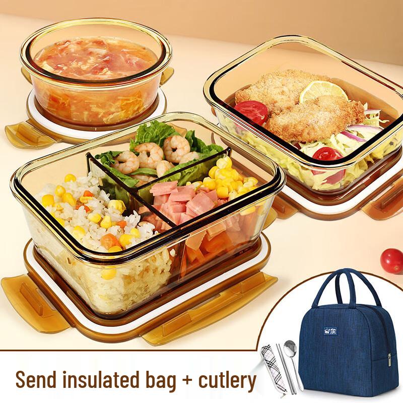 Demas 3-Piece Heat-Resistant Glass Food Container Set
