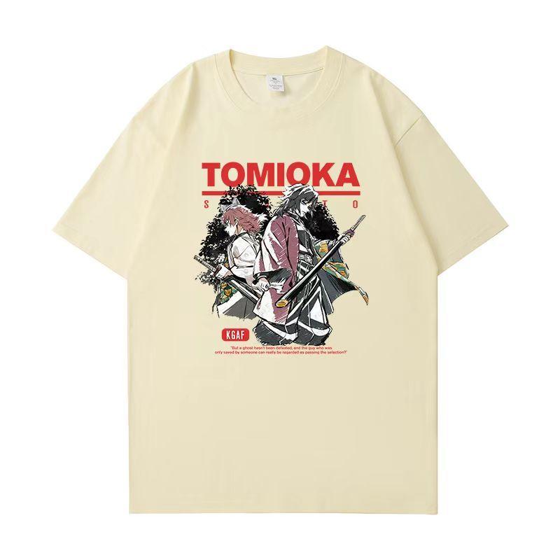 Manga Ghost Annihilation Blade s krátkým rukávem Tomioka Yoshiyuki Jing Rabbit Periferní tričko Společný volný top Pánský a dámský