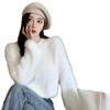 Black Gentle Wind Soft Waxy Sweater Women's Autumn and Winter Knitted Sweater Niche Loose Small Short Lazy Clothes